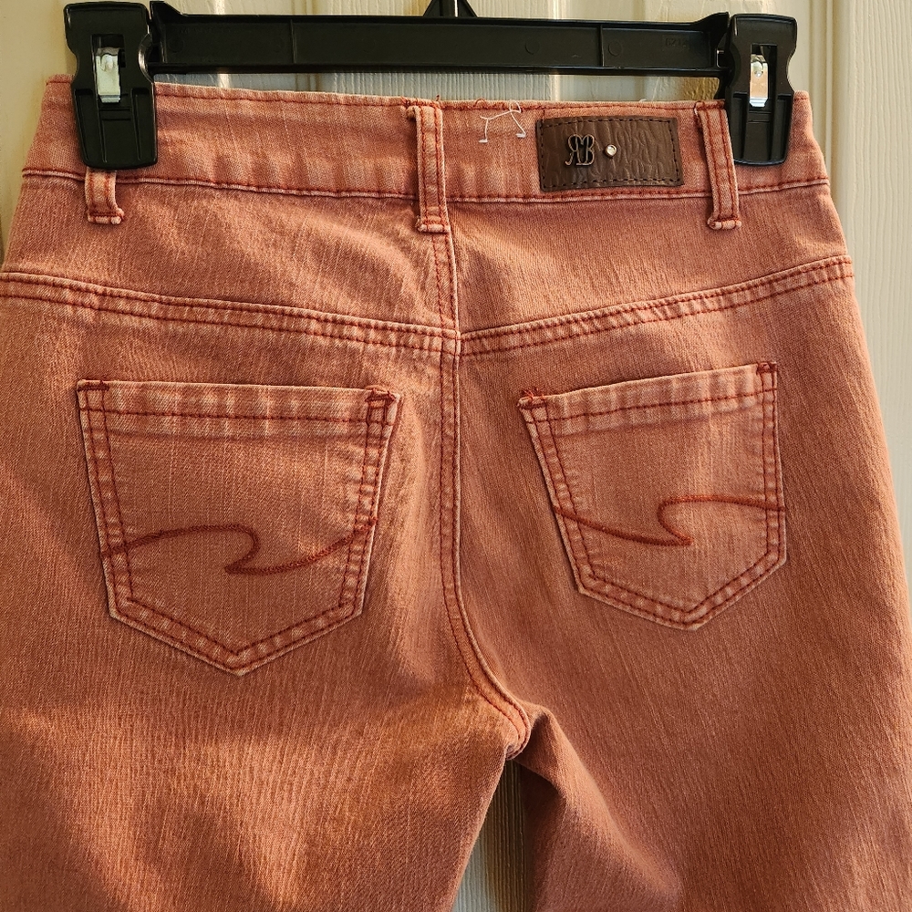 Royal Blue Sofia colored denim jeans sz 5 faded tomato 🍅 hue